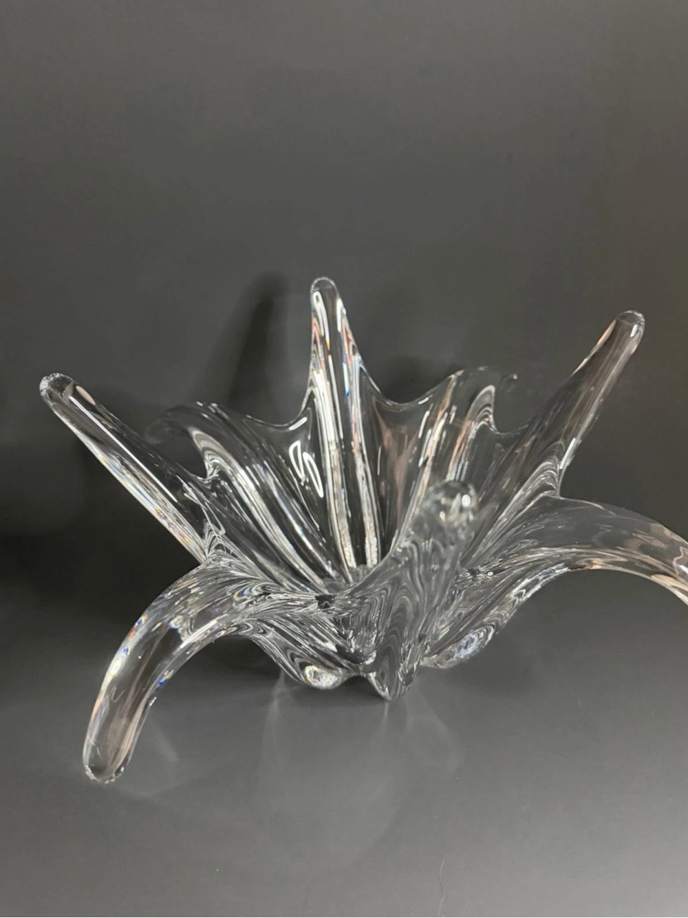 Baccarat Stella Starfish Bowl Octopus Design Vintage Crystal France Signed 13”